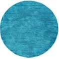 thumbnail image 1 of Unique Loom Solo Collection Solid Plush Kids Round Rug, 8', Turquoise, 1 of 2