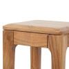 Noble House 12.00” x 12.00” x 29.00” Natural Acacia Wood Plant Stand with Open Shelf