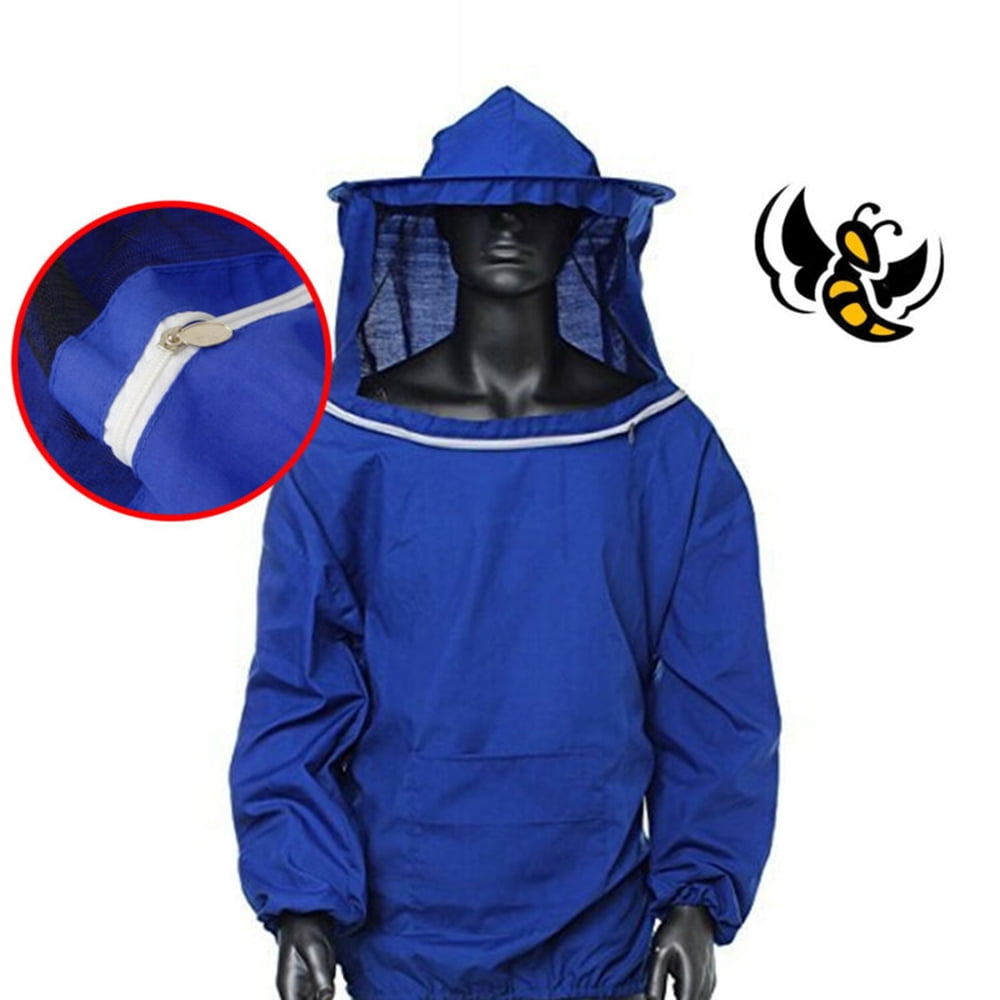 Beekeeping Jacket Veil Hat Suit Clothes Smock Protective Beekeeper Equipment New 