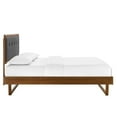 thumbnail image 5 of Modway Willow Full Wood Platform Bed With Angular Frame in Walnut Charcoal, 5 of 11