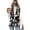 Butterfly Moon Flowers Print, variant on Open Front Women's Sleeveless Waistcoat Vest for Summer Work Going Out, Dressy Wrinkle Resistant Vest Jacket, Sea Turtle Floral Pattern