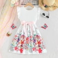 thumbnail image 2 of Taybagh Girls Dresses Summer Ruffles Sleeveless Dress Floral Prints Bow Fashion Ribbed Clothes, 2 of 7