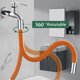 thumbnail image 5 of 360 Degree Faucet Sprayer Extension Hose Silicone Extension Tube with Leakproof Gasket Bubbler Flexible Faucet Extender Water Hose, 5 of 5