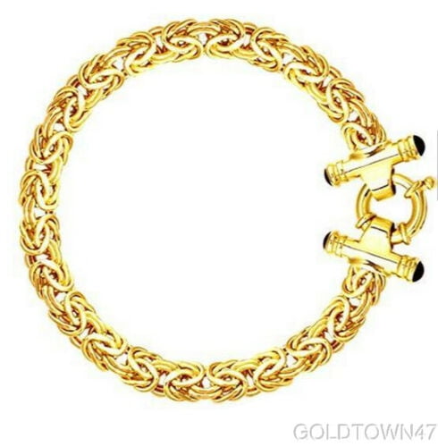 14kt Yellow Gold Solid Byzantine 