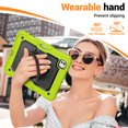 thumbnail image 3 of Case for iPad Pro 11 inch M4 2024/ M5 2025, 360 Rotating Stand Handle Pencil Holder Shoulder Strap Heavy Duty Shockproof Cover, Lime, 3 of 7