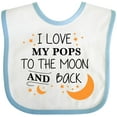 thumbnail image 3 of Inktastic I Love My Pops to the Moon and Back Boys or Girls Baby Bib, 3 of 4