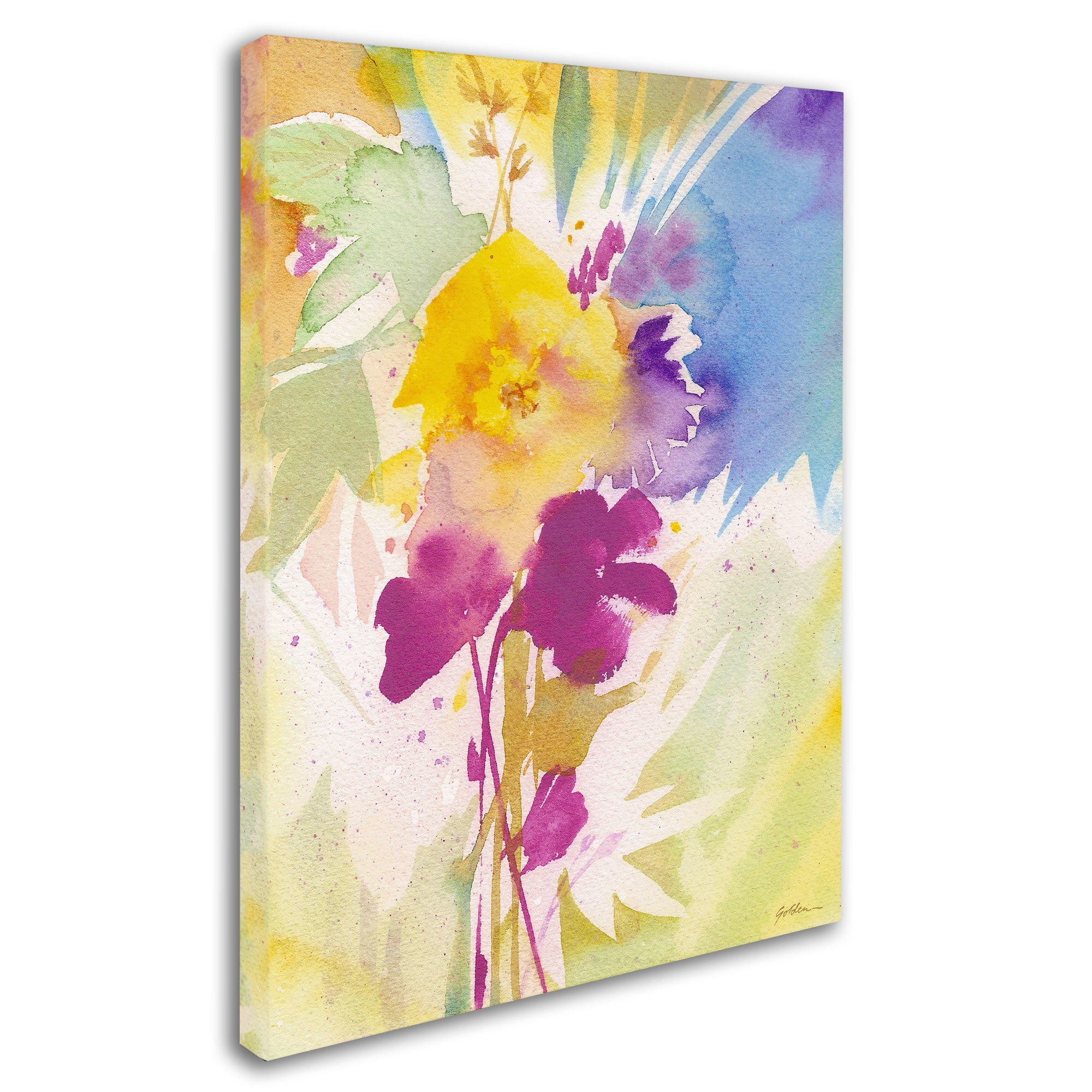 Trademark Fine Art "Wildflower Bouquet 2" Canvas Art by Sheila Golden