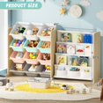 thumbnail image 5 of Kids Toy Storage Organizer - Toy Organizer with Kids Bookshelf, Toy Storage with 12 Toy Multi-color Bins and 4 Book Shelves, Toy Organizers and Storage for Playroom, Nursery, Kids Room, Burlywood, 5 of 7