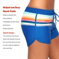 thumbnail image 3 of Soidarity Pantalones cortos de baño para mujer, pantalones de playa, bañadores de secado rápido, absorción de sudor, traje de pierna cuadrada suave, Deportes acuáticos Azul XXL Soidarity OD020833-15B, 3 of 6