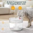 thumbnail image 2 of 2L Wireless Cat Water Fountain with 2 Flow Mode LED Light Pet Water Fountain Cat Drinking Fountain ShopWise Round, 2 of 6