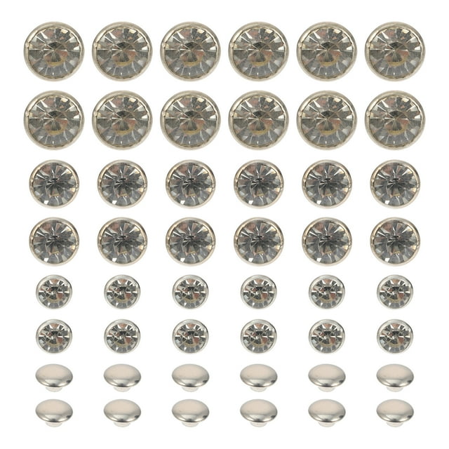Shisuyan Clous Métalliques Rivets Argent Cuivre Résistants à la Corrosion 60 Pcs 6mm 8mm 10mm