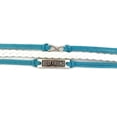 thumbnail image 4 of Vintage Silvertone Bestfriend Infinity Charms Light Blue Braided Leather Rope Bracelet, 4 of 5