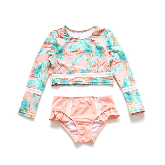 Girls Tankini Swimsuits Size 14-16 Relaxed Regular Fit Striped Little Girls' Swimwear Breathable Two Piece Bathing Suit Beach Swimwear 7-16t