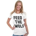 thumbnail image 4 of Feed The Wolf Sarcastic Hangry Gym Womens Fitted Plus Size Graphic Tee Brisco Brands 3X, 4 of 5