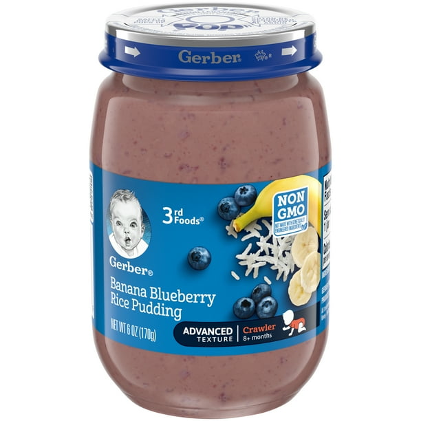 Gerber Stage 3, Banana Blueberry and Rice Pudding Baby