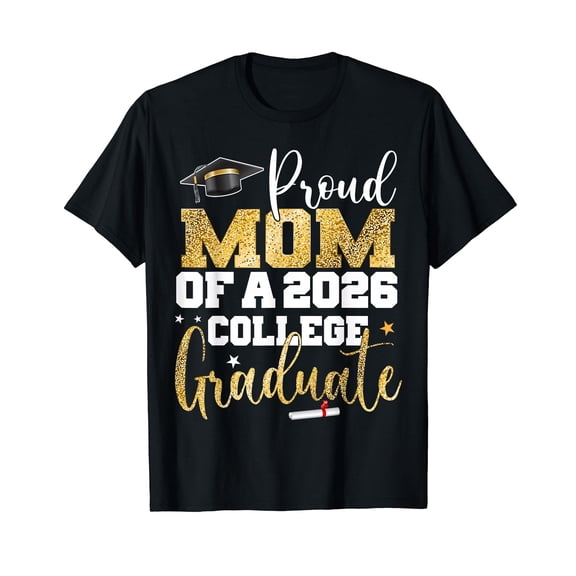 Proud Mom of 2026 Graduate College Graduation Party T-Shirt