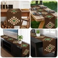 thumbnail image 6 of Brown Green Boho Table Runner 120 Inches Long, Vintage Southwest Abstract Geometric Kitchen Coffee Dining Table Decoration for Home Party Birthday Wedding Home Decor 13x120 Inches, 6 of 8