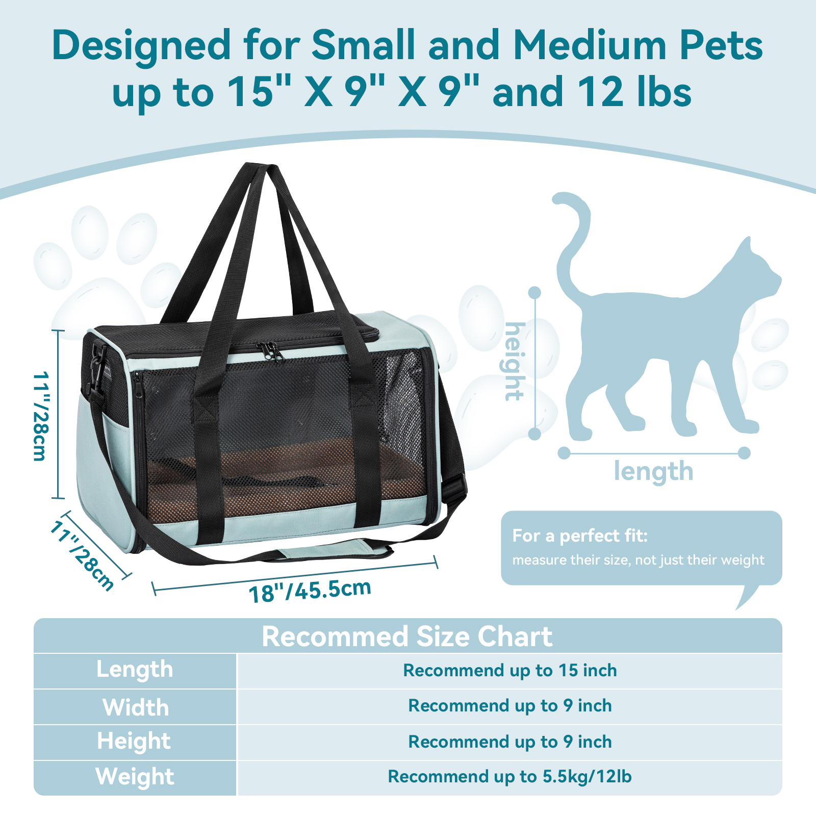 Petsfit Airline Approved Soft-Sided Cat Carrier, Green photo 7