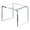 Transparent, variant on Siruishop Acrylic Side Table Acrylic Rectangle U Shape Bedside Table Acrylic End Table Transparent