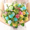 thumbnail image 2 of 1pcs Artificial Flowers Silk Chrysanthemum Ball Bouquets Hydrangea for Wedding Bridesmaid Lifelike Fake Flowers Home Decor DIY Party, 2 of 5