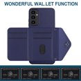 thumbnail image 4 of for Samsung Galaxy A15 Slim Case with Card Holders and Strap for Women, Samsung Galaxy A15 Phone Case Wallet PU Leather Kickstand RFID Blocking Flip Shockproof Wallet Case - Blue, 4 of 11