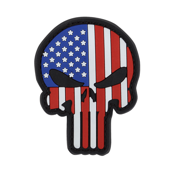 Condor Outdoor Punisher PVC Patch ( RWB ) Size: 1.5"H x 1"W