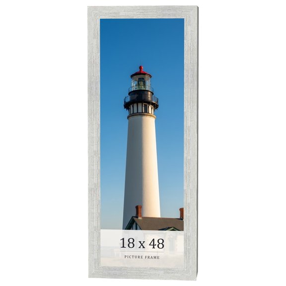 18x48 Frame White Real Wood Picture Frame Width 1.5 inches | Interior Frame Depth 0.5 inches | Barn