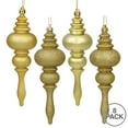 thumbnail image 2 of Vickerman 7" Gold 4-Finish Finial Ornament, 8 per Box, 2 of 2