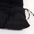 thumbnail image 4 of Home Collection Cojín para silla mecedora Premium Tufted Pads Antideslizante Juego de parte superior e inferior con lazos, 2 piezas, negro, 4 of 5