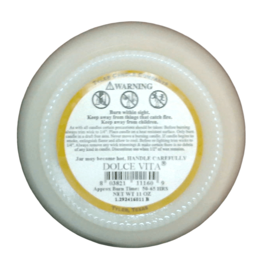 Tyler Candle Company - Dolce Vita - 11oz jar candle - with Tyler matches