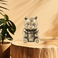 thumbnail image 1 of Escultura de forma de panda, adorno decorativo de 4 cm, minifigura de cobre para decoración de escritorio para dormitorio, oficina, sala de, 1 of 10