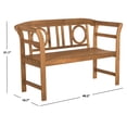 thumbnail image 6 of Safavieh Moorpark Indoor/Outdoor Modern 2 Seat Garden Bench, 6 of 7