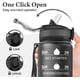 thumbnail image 4 of 1 botella de agua de 1 litro con pajita, marcas de tiempo, botella de agua deportiva motivacional, botella de bebidas gratis para niñas, niños, fitness, al aire libre, ciclismo, gimnasio, escuela y oficina (negro mate) Sincero Electrónica, 4 of 5
