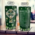 thumbnail image 2 of St Patricks Day Tumbler Jewelry Style Irish Fact Celtic Cross Stainless Steel Tumbler 20 Oz Cup with Lid Travel Mug Saint Paddy''s Day Gifts for Irish Women Men Family Friends, 2 of 6