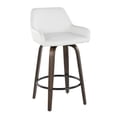 thumbnail image 4 of LumiSource Brown Daniella 26" Fixed-Height Counter Stool - Set of 2, 4 of 6