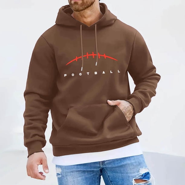 WILLBEST Sudaderas Navideñas Male Rugby Print Sweatshirt Long Sleeve Hooded Sweatshirt Chica