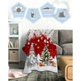 thumbnail image 5 of Christmas Gnome Throw Blankets, Winter Merry Christmas Tree Balls Soft Fleece Blanket Decorative for Home Sofa Couch Chair Living Bedroom,60x80 Inches, Red, 5 of 6