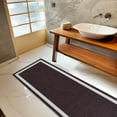 thumbnail image 5 of Playa Rug Machine Washable Area Rug With Non Slip Backing - Stain Resistant - Eco Friendly - Family and Pet Friendly - Everest Geometric Modern Bordered Brown&Creme Design 2'2''x6', 5 of 8