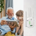 thumbnail image 1 of Extensor de WiFi, extensor de rango WiFi de 300 m, amplificador de internet inalámbrico de 2,4 G, repetidor de señal inalámbrica con puerto Ethernet, extensor de internet WiFi para el hogar, repetidor, 1 of 8