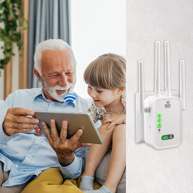 Extensor de WiFi, extensor de rango WiFi de 300 m, amplificador de internet inalámbrico de 2,4 G, repetidor de señal inalámbrica con puerto Ethernet, extensor de internet WiFi para el hogar, repetidor