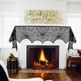 thumbnail image 5 of 5-pack Halloween Spider Decorations Set - Fireplace Scarf Round Table Cover Lace Tablecloth Spider Web Lampshade 60 Pieces Scary 3d Bats, 5 of 5