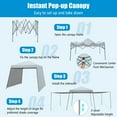 thumbnail image 6 of YYAo Outdoor Party Tent, CanopyCanopy, Shade Shelter, Patio 10x10FT Instant Pop-up Canopy Folding Tent with Sidewalls and Awnings Outdoor-Gray, 6 of 8