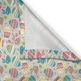 thumbnail image 3 of Ambesonne Easter Kitchen Curtains, Cartoon Bunnies Dots, 55"x39", Multicolor, 3 of 3