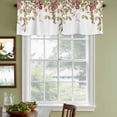 thumbnail image 3 of Fall Leaf Curtain Valances for Windows, Kitchen Valance Window Treatments Panel 2 Pack, Thanksgiving Autumn Country Eucalyptus Rod Pocket Short Curtains for Bathroom Bedroom 54 x 18 Inch, 3 of 8