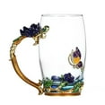 thumbnail image 1 of Labymos Blue Rose Enamel Craft Water Cup Drink Mug with Handle Design Tea Coffee Cup, 1 of 8
