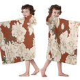 thumbnail image 4 of Pioneer Flower Floral Print Pattern Hooded Bath Towel，50"x30" for Ages 3 To 12 Kids, Quick Dry Lightweight Soft Microfiber Hood Beach Towel Cover Up for Kids, 4 of 7