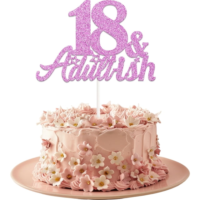 Adorno para Pastel KELTORA 18º Cumpleaños Brillo Rosa