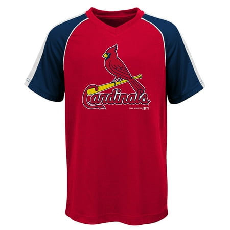 State Baseball Jersey - MLB St Louis CARDINALS TEE Short Sleeve Boys Fashion Jersey Tee 100% Polyester Pin Dot Mesh Jersey Team Tee 4-18