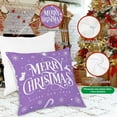 thumbnail image 3 of 16x16 Purple Christmas Pillow Covers Set of 4, Christmas Decorations Pillowcase, Winter Decorative Pillow Case, Merry Christmas Tree Cushion for Indoor Home Bedroom Sofa Xmas Couch Decor, 3 of 6