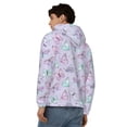 thumbnail image 4 of Goofa Purple Butterfly Pattern Mens Full-zip Hoodie, Zip-up Pullover Hooded Sweatshirt, Kangaroo Pocket Hoodie Ideal for Daily Wear, Travel, and Home-3X-Large, 4 of 5